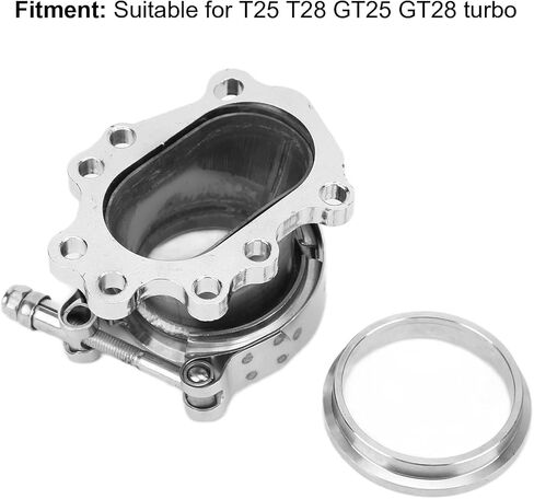 Turbo Downpipe Flange, 8 Bolt Turbo Downpipe Flange Stainless Steel 2.5in V Band Conversion Adapter for T25 T28 GT25 GT28 Turbo in Saudi Arabia