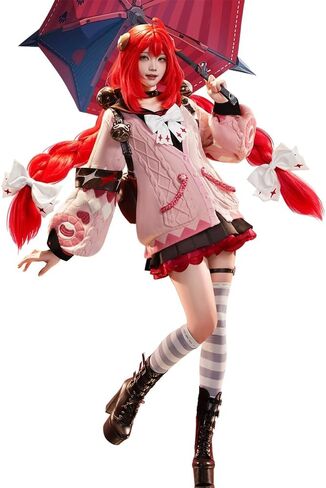 KIRA KIRA ZZZ Ukinami Yuzuha Cosplay Costume Doki-SR Zenless Zone Zero Yuzuha Cute Pink Sweater Cosplay Outfits in Saudi Arabia