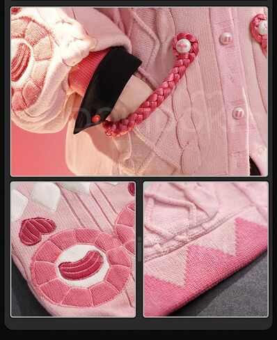 KIRA KIRA ZZZ Ukinami Yuzuha Cosplay Costume Doki-SR Zenless Zone Zero Yuzuha Cute Pink Sweater Cosplay Outfits in Saudi Arabia