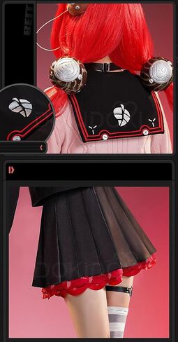 KIRA KIRA ZZZ Ukinami Yuzuha Cosplay Costume Doki-SR Zenless Zone Zero Yuzuha Cute Pink Sweater Cosplay Outfits in Saudi Arabia