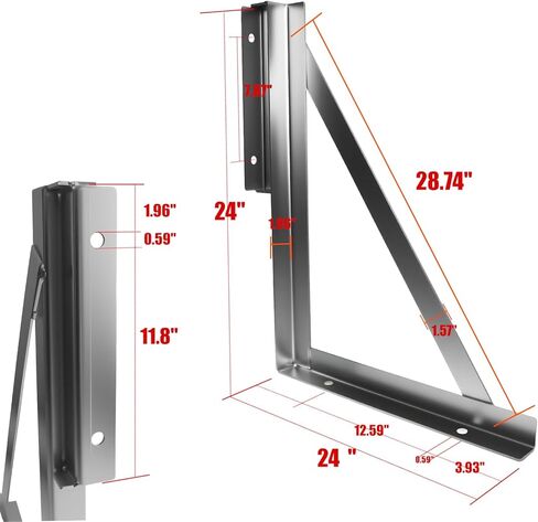 24" x24" Underbody Tool Box Mounting Kit - 1 Pair Hot-Dip Galvanized Steel Brackets in Kuwait