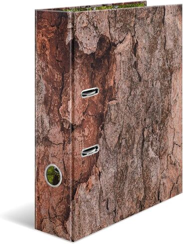 HERMA 19653 Folder A4 Natural Wood, 7 cm Wide, Cardboard Folder with Inner Print for School and Office, Sturdy Children's Ring Binder Made of Cardboard for Boys and Girls in Kuwait