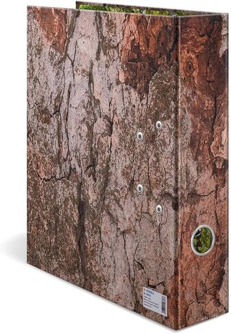 HERMA 19653 Folder A4 Natural Wood, 7 cm Wide, Cardboard Folder with Inner Print for School and Office, Sturdy Children's Ring Binder Made of Cardboard for Boys and Girls in Kuwait