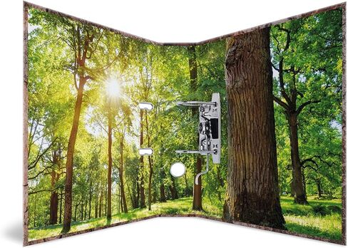 HERMA 19653 Folder A4 Natural Wood, 7 cm Wide, Cardboard Folder with Inner Print for School and Office, Sturdy Children's Ring Binder Made of Cardboard for Boys and Girls in Kuwait