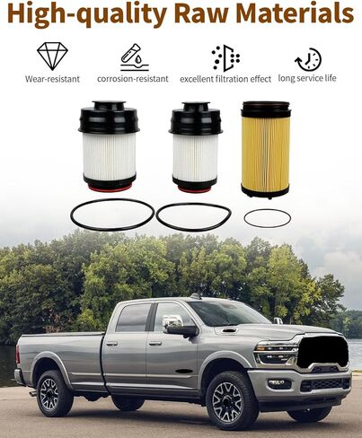 68677800AA 68677810AA Fuel Filter Water Separator Set Fit for 2025 2026 6.7 Cummins Fit for Ram 2500 3500 4500 5500 6.7L Turbo Diesel Engines in Kuwait