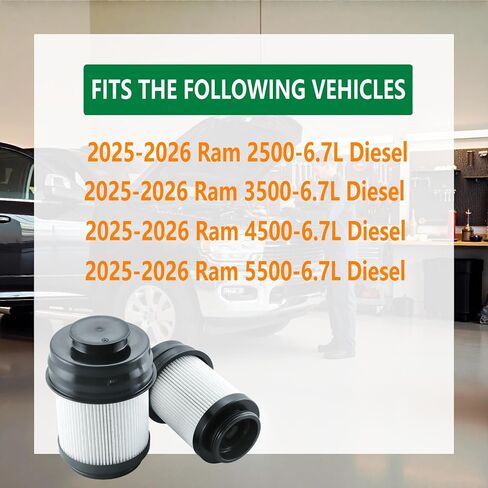 68677800AA 6.7 Cummins Fuel Filter Water Separator Set for 2025-2026 Dodge Ram 2500/3500/4500/5500 6.7L Cummins Diesel Turbo Engines in Saudi Arabia