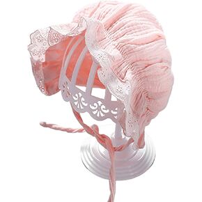 Baby Girl Boy Lace Cotton Bonnet Soft Warm Cap Breathable Eyelet Beanie Sun Protection Hat for Newborn Infant Toddler in Saudi Arabia