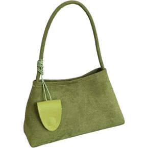 حقيبة كتف من جلد الغزال للنساء، حقائب يد جلدية، حقيبة حمل جمالية بسحاب، محفظة هوبو صغيرة لطيفة للنساء، حقيبة يد أنيقة بمقبض علوي، حقيبة سفر للعمل، حقيبة هدايا خضراء لعيد الميلاد in Kuwait