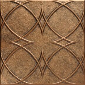 À LA MAISON CEILINGS R82 بلاط سقف لاصق من الفوم على شكل دوائر ونجوم (21.6 قدم مربع/علبة) عبوة من 8 قطع من النحاس العتيق in Kuwait