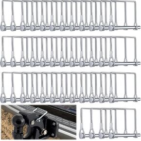 40 Pcs Square Safety Coupler Pin 1/4 Inch Shaft Locking Pins Wire Trailer Pin Carbon Steel Trailer Hitch for Farm Trailers Towing Lawn Equipment PTO Hitches in Saudi Arabia