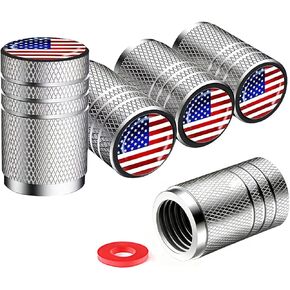 Tire Valve Stem Caps tire Valve Covers Valve stem Covers Silver 5 pcs/Pack Anodized Aluminum Tire Valve Cap Set Corrosion Resistant Universal Stem Covers for Cars Trucks Motorcycles SUVs and Bikes in Saudi Arabia