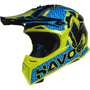خوذة HAX Havoc Fullface للطرق الوعرة للكبار ATV Motorcross Dirt Bike Snowmobile - خفيفة الوزن ومتينة ومعتمدة من DOT للسلامة in Kuwait