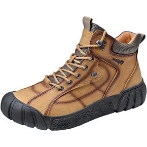 Men's Oxford Shoes Outdoor Hiking Shoes Low-top Round-Toed Large-Bottomed Comfortable Non-Slip wear-Resistant Lace-up Slippers for Men in Kuwait