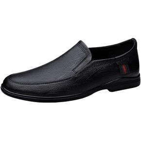 Men's Business Oxford Shoes Soft Bottom Round Toe Slip-on Shoes Non-Slip Shock-Absorbing Casual Shoes for Men in Kuwait
