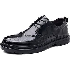 Men's Business Dress Leather Shoes British Fashion Lace-up Rubber Sole Men Casual Shoes Comfortable Lining Lightweight Non Slip Walking Shoes in Kuwait