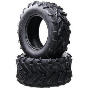 Set of 2 | 25x10-12 ATV UTV Tires | 6 Ply Rated (6PR) with 20mm Deep Tread | All-Terrain Off-Road Performance for Mud, Sand & Trails | Tubeless, Replaces 255/65-12 in Kuwait