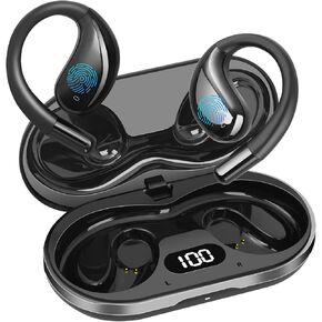 سماعات أذن للترجمة بتقنية الذكاء الاصطناعي في الوقت الحقيقي، سماعات أذن لمترجم 164 لغة لهواتف iPhone وAndroid، سماعات رأس للترجمة 3 في 1، مشبك أذن مفتوح، سماعات أذن لاسلكية iOS وAndroid باللون الأسود in Kuwait