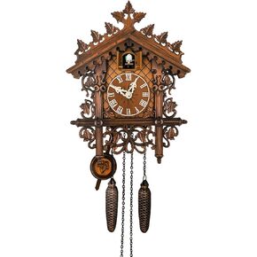 Cuckoo Clock - Coo Coo Clock - Traditional Pendulum Wall Clock Pop Out Singing Bird Clock, Cuckoo Wall Clock for Wall Art Home Living Room Kitchen Office Decor in Saudi Arabia