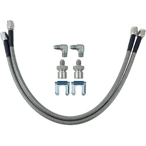 220-8307 Flexline,Brake Hose Kit,Front,18 in, 3 AN Hose,3 AN Straight Inlet,3 AN Straight Outlet,Fittings Included,Various Applications in Kuwait