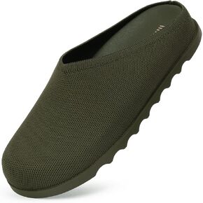 IIimmu النساء قباقيب متماسكة الانزلاق على البغال أحذية العمل مع قوس دعم النعال جولة اصبع القدم الشرائح مريحة الشقق in Kuwait