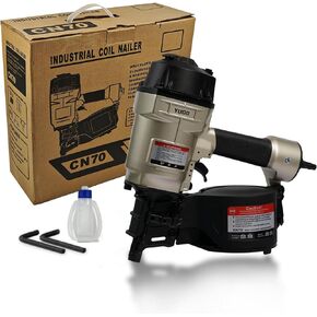 YUGO CN70 15°Pneumatic Coil Siding Nailer – Air-Powered Nail Gun for Pallets, Fencing, Decking, Siding, Framing, Wood Packaging & General Construction CN70 in Saudi Arabia