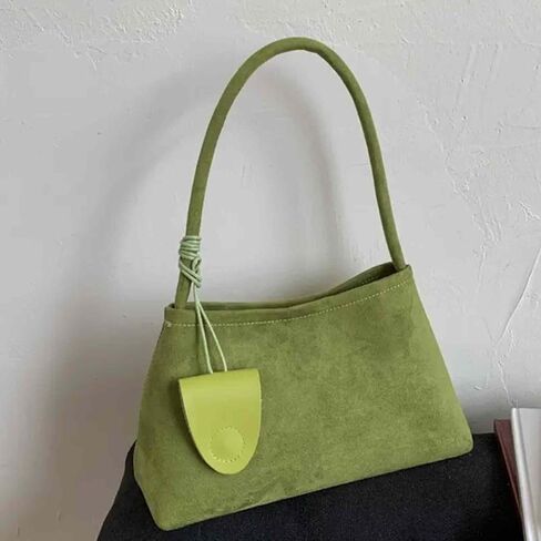 حقيبة كتف من جلد الغزال للنساء، حقائب يد جلدية، حقيبة حمل جمالية بسحاب، محفظة هوبو صغيرة لطيفة للنساء، حقيبة يد أنيقة بمقبض علوي، حقيبة سفر للعمل، حقيبة هدايا خضراء لعيد الميلاد in Kuwait