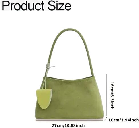حقيبة كتف من جلد الغزال للنساء، حقائب يد جلدية، حقيبة حمل جمالية بسحاب، محفظة هوبو صغيرة لطيفة للنساء، حقيبة يد أنيقة بمقبض علوي، حقيبة سفر للعمل، حقيبة هدايا خضراء لعيد الميلاد in Kuwait