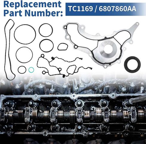 توقيت غطاء طوقا ل دودج جراند كارافان 2011-2018 ل جيب جراند شيروكي 2011-2015 3.2L 3.6L V6 محرك توقيت غطاء طوقا مجموعة استبدال رقم TC1169/6807860AA in Saudi Arabia