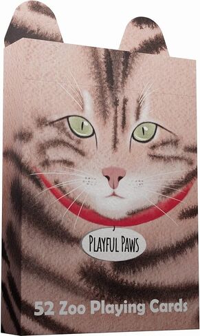 Zoo52 Playing Cards – Beautiful Cat & Dog Deck of Cards with Free Card Game eBook, Hand Illustrated Water Color Poker Cards. Unique Box and Intricate Detail for Cool in Kuwait