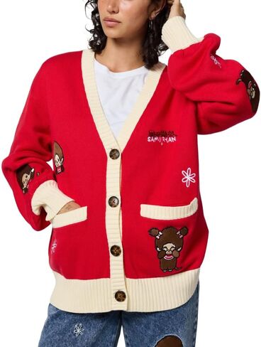 Samii Ryan Womens Monchhichi Oversized Cardigan in Saudi Arabia