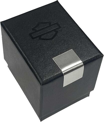 Harley-Davidson Men's Blue Bar & Shield Logo Stainless Steel Band Ring, Silver in Saudi Arabia