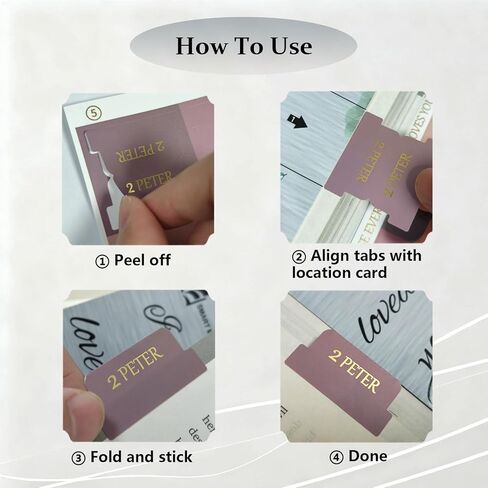 Vorscrin-Laminated Bible Tabs for Women and Men, Gold Foil Lettering Design, Reposition and Large Print Stickers, Bible Study Supplies, 90 Chapters Labels for Easy Navigation(Dusty Rose) in Saudi Arabia