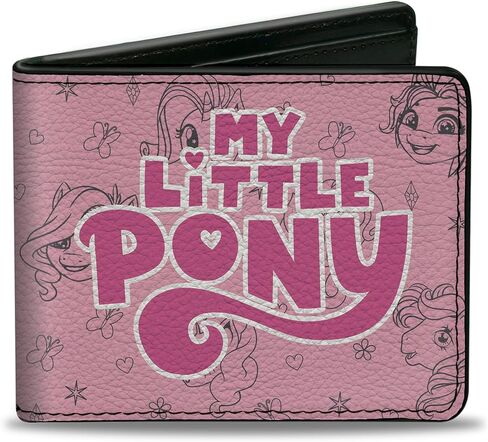 Buckle-Down Hasbro Wallet, Bifold, My Little Pony Title Logo With Pony and Cutie Mark Pink, Vegan Leather in Saudi Arabia