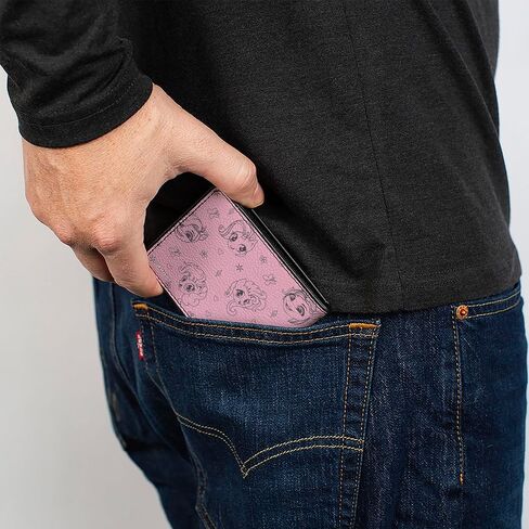 Buckle-Down Hasbro Wallet, Bifold, My Little Pony Title Logo With Pony and Cutie Mark Pink, Vegan Leather in Saudi Arabia