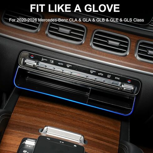 Center Console Organizer for Mercedes-Benz GLE GLS CLA GLA GLB 2020-2026, Hidden Storage Box Tray Under Dashboard A/C Control in Kuwait