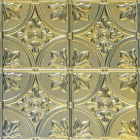 Shanko SKPC309 Tiptoe Stamped Metal Nail-up Tin Ceiling Tile (Covers/ 24 sq. ft.), Eggshell White, Pack of 6 in Saudi Arabia