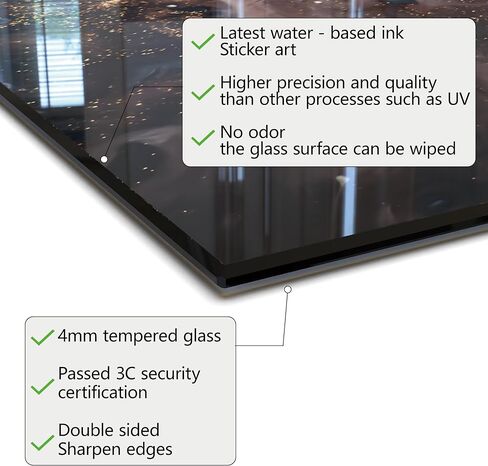 DAIFURONGE Tempered Glass Backsplash For Kitchen Behind Stove,Marbling Stove Back Top Cover,Easy to Clean Glass Splashback, Sink Cover Splash Guard,Home Kitchen Wall Decor (blue, 30"x30"(76.2x76.2cm)) in Kuwait