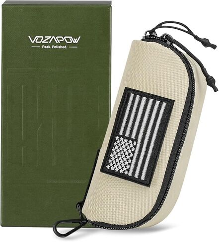 حافظة نظارات مولي التكتيكية، حافظة نظارات مقاومة للصدمات، هيكل صلب من النايلون 1000D مع سحاب ومشبك in Kuwait