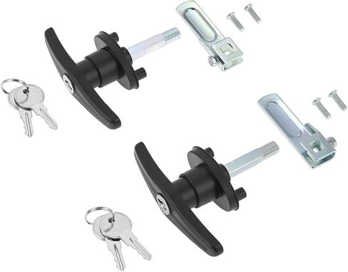 QWORK Truck Cap Locking T-Handle Set, Truck Bed Topper Door Locking Kit Accessories, Includes Left & Right, Keyed Alike (2 Locks) in Saudi Arabia