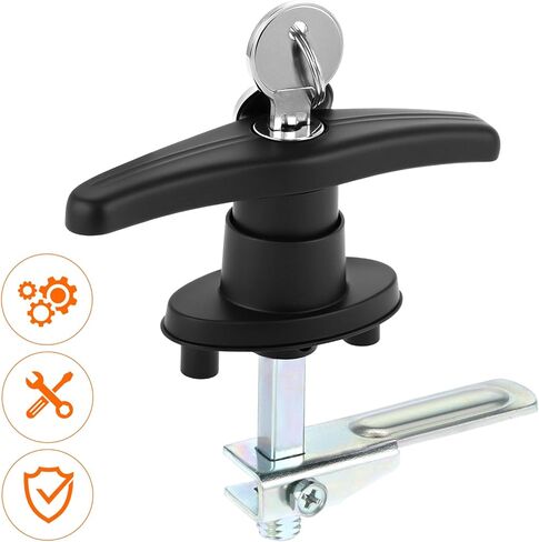 QWORK Truck Cap Locking T-Handle Set, Truck Bed Topper Door Locking Kit Accessories, Includes Left & Right, Keyed Alike (2 Locks) in Saudi Arabia