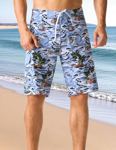 Men's Swimming Shorts with Drawstring Summer Bathing Shorts with Mesh Lining in Saudi Arabia
