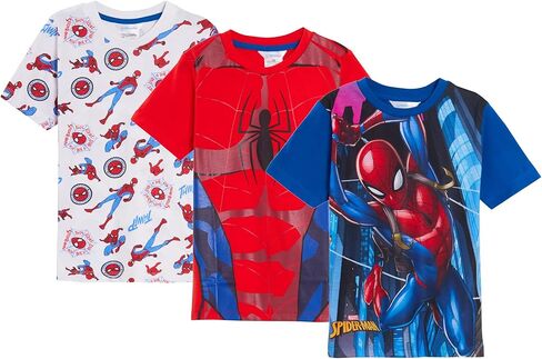 مجموعة من 3 قمصان للأولاد من Spiderman للأطفال من Marvel Dress Up، قمصان بأكمام قصيرة، Multipack in Saudi Arabia