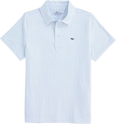 بولو Vineyard Vines للأولاد مطبوع عليه Sankaty Performance، Micro Barracuda، L in Saudi Arabia