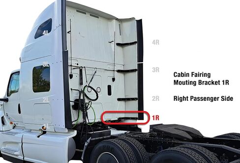 KOZAK Cabin Fairing Bracket/Mount R1 Compatible with International LT LT625, Right Passenger Side, Includes Logo and Reflective Vest in Kuwait