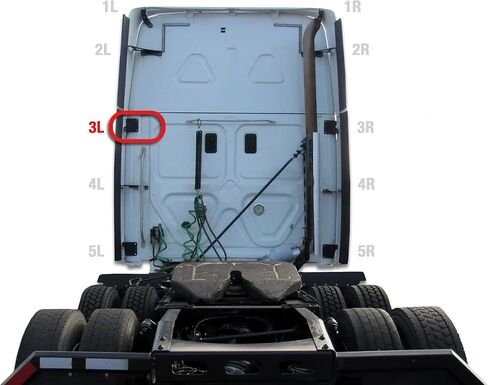 KOZAK Support Upper Bracket 3L fits Cab Extender Lower Fairing Compatible with Freightliner Cascadia, Narrow Fairing Version, Left Driver Side, + Logo and Reflective Vest in Kuwait