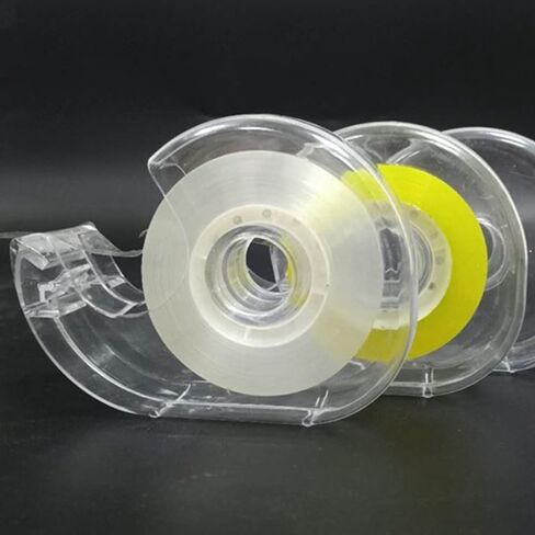 1pc Transparent Tape Cutter – Efficient Plastic Tape Dispenser for Easy and Precise Cutting in Saudi Arabia