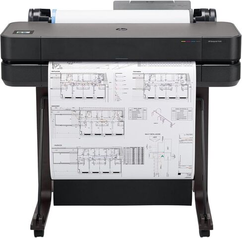 طابعة HP DesignJet T630 مقاس 24 بوصة لاسلكية كبيرة الحجم وطابعة نفث الحبر الحرارية الملونة، إصدار 2025، حزمة مع 3 ألوان وحزمة حبر أسود سعة 80 مل، وبكرة ورق نفث الحبر غير اللامعة in Saudi Arabia