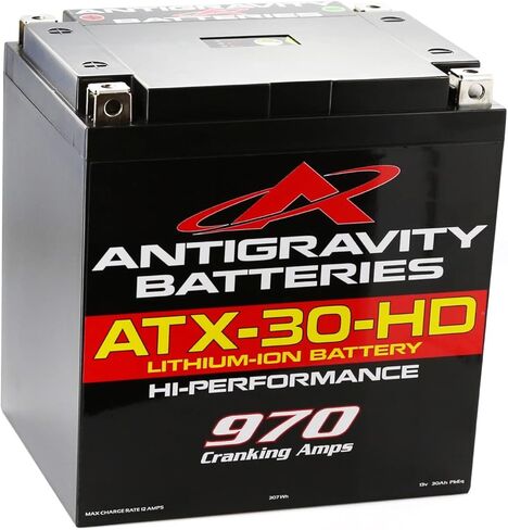 Antigravity ATX30-HD دراجة نارية ليثيوم شديدة التحمل وبطارية Powersport 24Ah، المجموعة 30، معظم الطاقة في فئتها UTV، جزازة العشب، بطارية المولد - هوندا، ياماها، كاواساكي، فيكتوري، هندي، هارلي in Kuwait