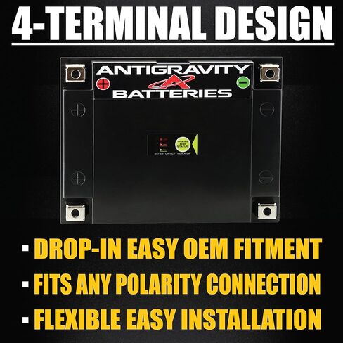 Antigravity ATX30-HD دراجة نارية ليثيوم شديدة التحمل وبطارية Powersport 24Ah، المجموعة 30، معظم الطاقة في فئتها UTV، جزازة العشب، بطارية المولد - هوندا، ياماها، كاواساكي، فيكتوري، هندي، هارلي in Kuwait