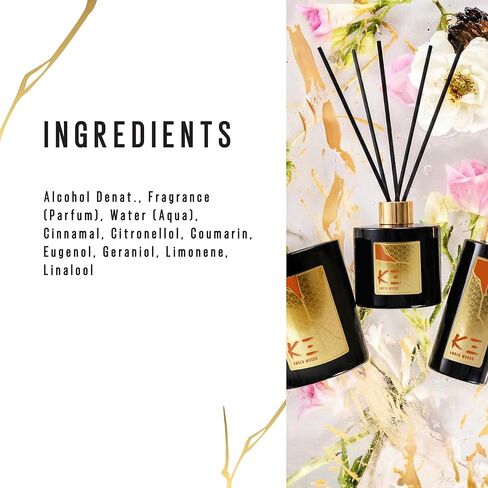 Scent Beauty K-3 Amber Woods Reed Diffuser - رائحة خشبية دافئة مع روائح متبلة - خشب الأرز وخشب العنبر لأجواء مريحة - عطر الغرفة المستمر - 200 مل in Kuwait